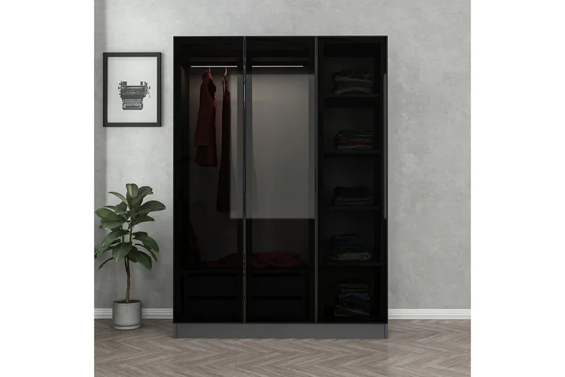 Fruitland Garderob 135 cm - Antracit - Products - Förvaring - Garderober & garderobssystem - Garderobsskåp