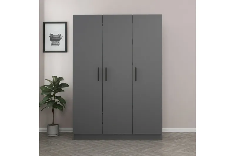 Fruitland Garderob 135 cm - Antracit - Products - Förvaring - Garderober & garderobssystem - Garderobsskåp