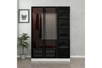Fruitland Garderob 135 cm - Svart/Vit - Products - Förvaring - Garderober & garderobssystem - Garderobsskåp