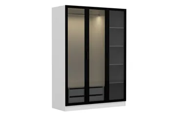 Fruitland Garderob 135 cm - Svart/Vit - Products - Förvaring - Garderober & garderobssystem - Garderobsskåp