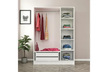 Fruitland Garderob 135 cm - Svart/Vit - Products - Förvaring - Garderober & garderobssystem - Garderobsskåp