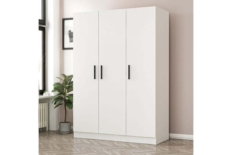 Fruitland Garderob 135 cm - Vit - Products - Förvaring - Garderober & garderobssystem - Garderobsskåp