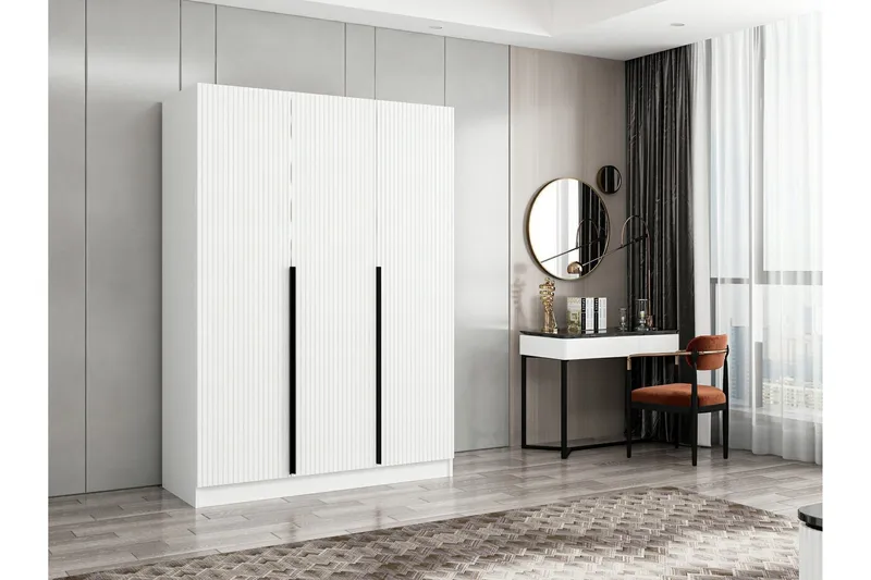 Fruitland Garderob 135 cm - Vit - Products - Förvaring - Garderober & garderobssystem - Garderobsskåp