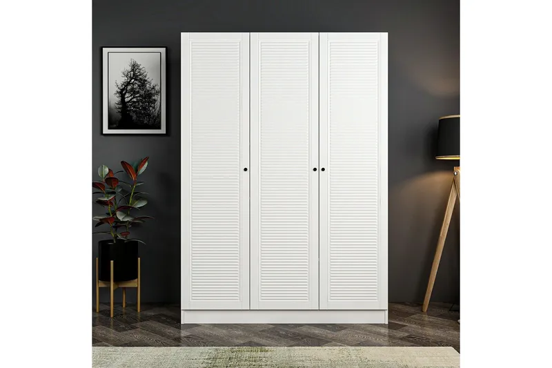 Fruitland Garderob 135 cm - Vit - Products - Förvaring - Garderober & garderobssystem - Garderobsskåp