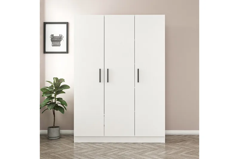 Fruitland Garderob 135 cm - Vit - Products - Förvaring - Garderober & garderobssystem - Garderobsskåp