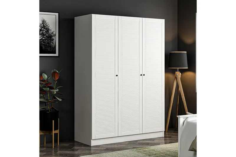 Fruitland Garderob 135 cm - Vit - Products - Förvaring - Garderober & garderobssystem - Garderobsskåp