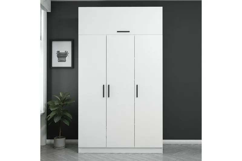 Fruitland Garderob 135 cm - Vit - Products - Förvaring - Garderober & garderobssystem - Garderobsskåp