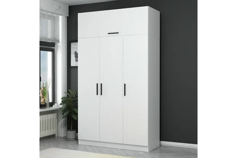 Fruitland Garderob 135 cm - Vit - Products - Förvaring - Garderober & garderobssystem - Garderobsskåp