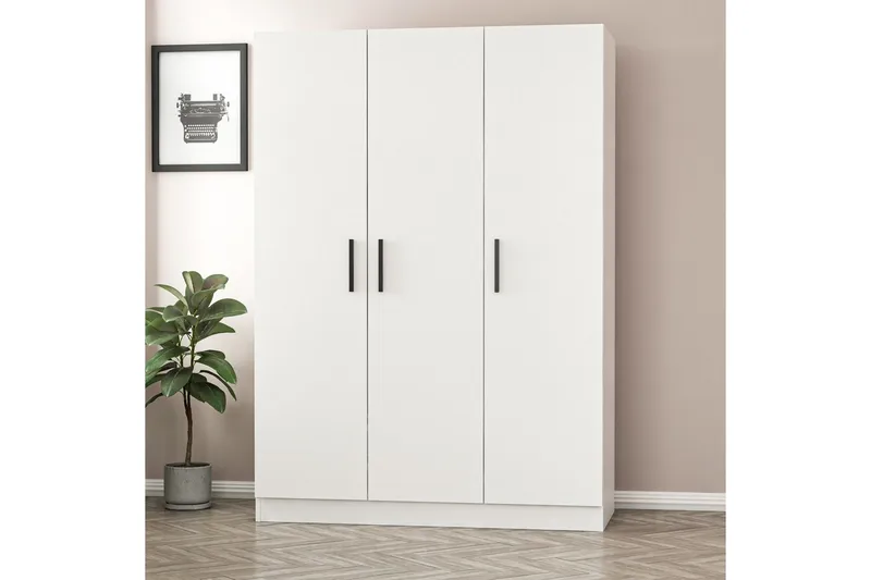 Fruitland Garderob 135 cm - Vit - Products - Förvaring - Garderober & garderobssystem - Garderobsskåp