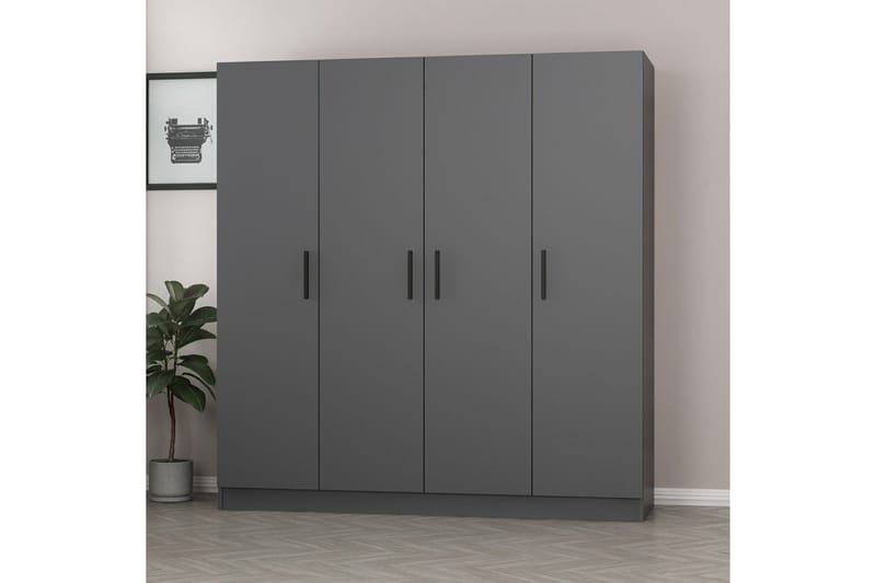 Fruitland Garderob 180 cm - Antracit - Products - F örvaring - Garderober & garderobssystem - Garderobsskåp