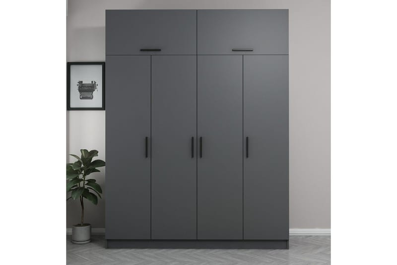 Fruitland Garderob 180 cm - Antracit - Products - Förvaring - Garderober & garderobssystem - Garderobsskåp