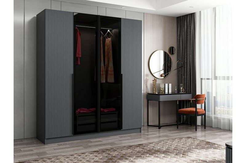 Fruitland Garderob 180 cm - Antracit - Products - Förvaring - Garderober & garderobssystem - Garderobsskåp