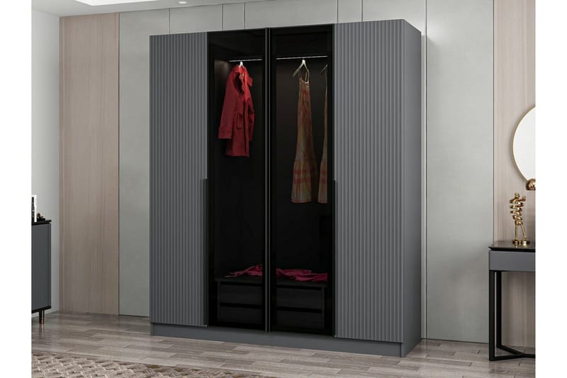 Fruitland Garderob 180 cm - Antracit - Products - F örvaring - Garderober & garderobssystem - Garderobsskåp