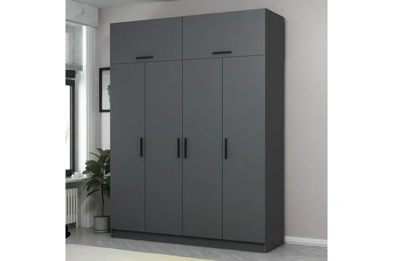 Fruitland Garderob 180 cm - Antracit - Products - Förvaring - Garderober & garderobssystem - Garderobsskåp