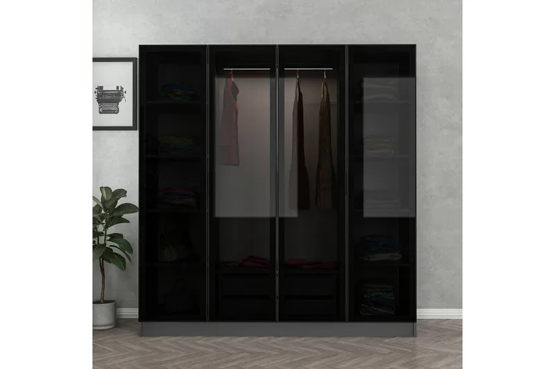 Fruitland Garderob 180 cm - Antracit - Products - Förvaring - Garderober & garderobssystem - Garderobsskåp