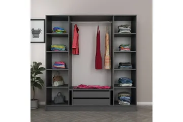 Fruitland Garderob 180 cm - Antracit - Products - Förvaring - Garderober & garderobssystem - Garderobsskåp