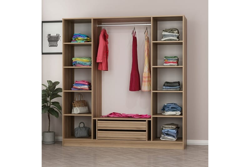 Fruitland Garderob 180 cm - Brun - Products - Förvaring - Garderober & garderobssystem - Garderobsskåp