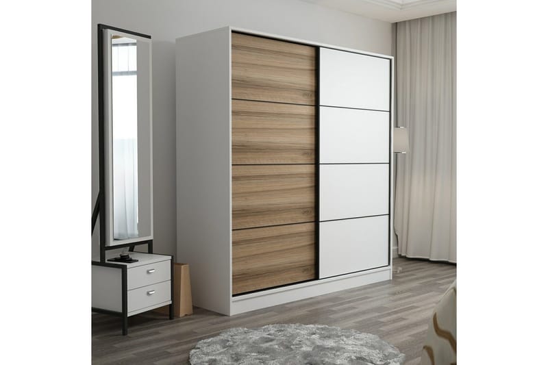Fruitland Garderob 180 cm - Brun/Vit - Products - Förvaring - Garderober & garderobssystem - Garderobsskåp