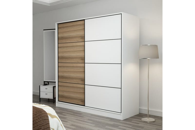 Fruitland Garderob 180 cm - Brun/Vit - Products - Förvaring - Garderober & garderobssystem - Garderobsskåp