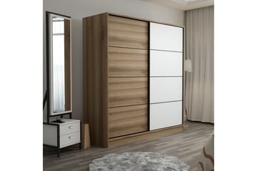 Fruitland Garderob 180 cm - Brun/Vit/Ek - Products - Förvaring - Garderober & garderobssystem - Garderobsskåp