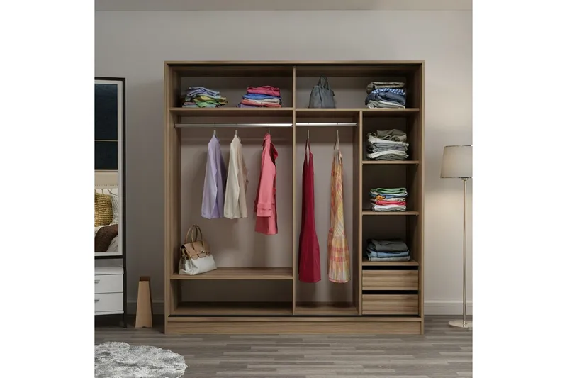 Fruitland Garderob 180 cm - Ek - Products - Förvaring - Garderober & garderobssystem - Garderobsskåp