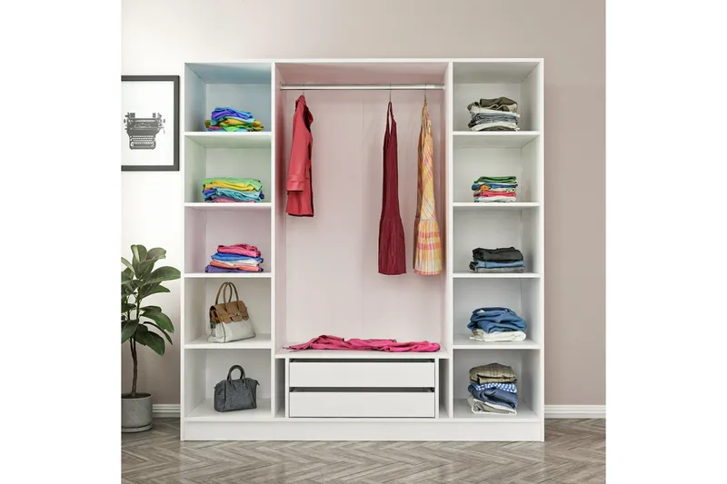 Fruitland Garderob 180 cm - Valnöt - Products - Förvaring - Garderober & garderobssystem - Garderobsskåp