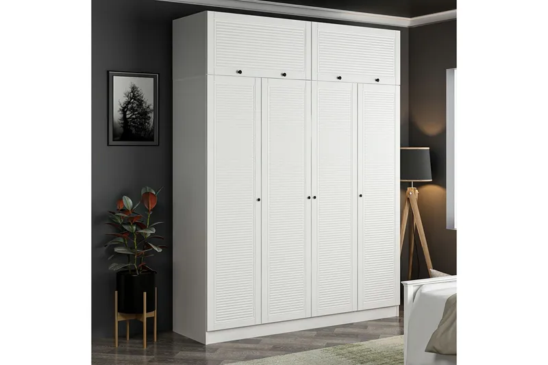 Fruitland Garderob 180 cm - Vit - Products - Förvaring - Garderober & garderobssystem - Garderobsskåp
