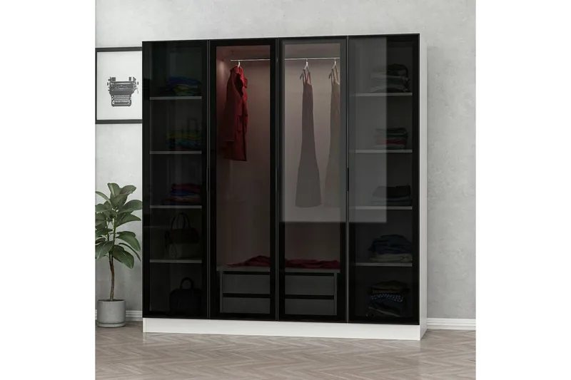 Fruitland Garderob 180 cm - Vit - Products - Förvaring - Garderober & garderobssystem - Garderobsskåp