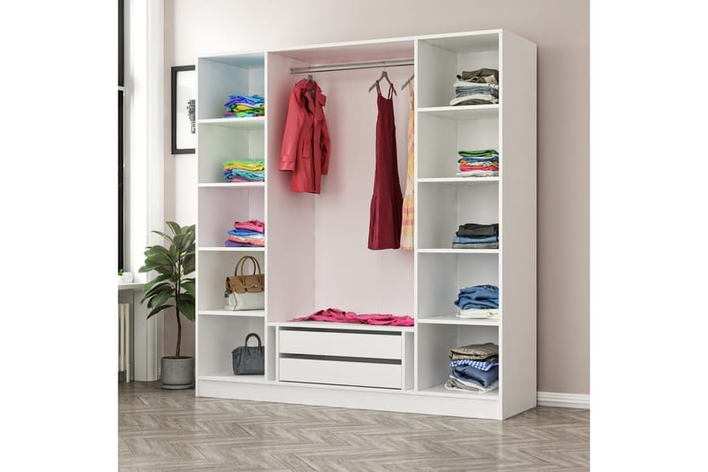 Fruitland Garderob 180 cm - Vit - Products - Förvaring - Garderober & garderobssystem - Garderobsskåp