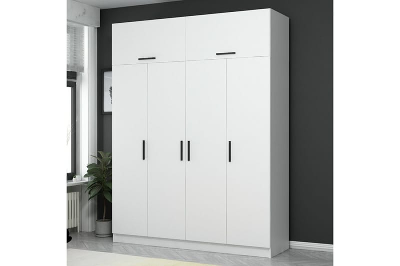 Fruitland Garderob 180 cm - Vit - Products - Förvaring - Garderober & garderobssystem - Garderobsskåp