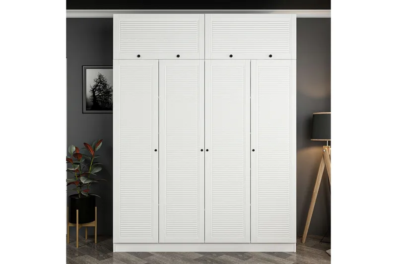 Fruitland Garderob 180 cm - Vit - Products - Förvaring - Garderober & garderobssystem - Garderobsskåp