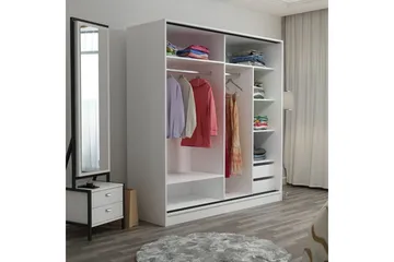 Fruitland Garderob 180 cm - Vit - Products - Förvaring - Garderober & garderobssystem - Garderobsskåp