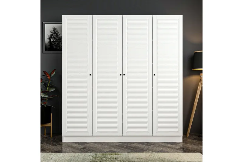 Fruitland Garderob 180 cm - Vit - Products - Förvaring - Garderober & garderobssystem - Garderobsskåp