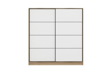 Fruitland Garderob 180 cm - Vit/ek - Products - Förvaring - Garderober & garderobssystem - Garderobsskåp