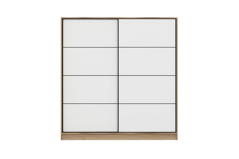 Fruitland Garderob 180 cm - Vit/ek - Products - Förvaring - Garderober & garderobssystem - Garderobsskåp