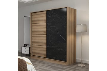 Fruitland Garderob 220 cm - Brun/Svart - Products - Förvaring - Garderober & garderobssystem - Garderobsskåp