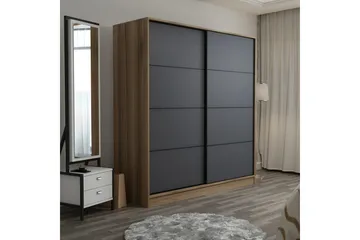 Fruitland Garderob 220 cm - Grå/Ek - Products - Förvaring - Garderober & garderobssystem - Garderobsskåp