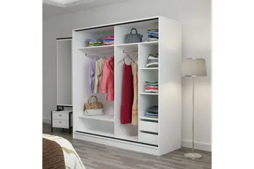 Fruitland Garderob 220 cm - Grå/Vit - Products - Förvaring - Garderober & garderobssystem - Garderobsskåp