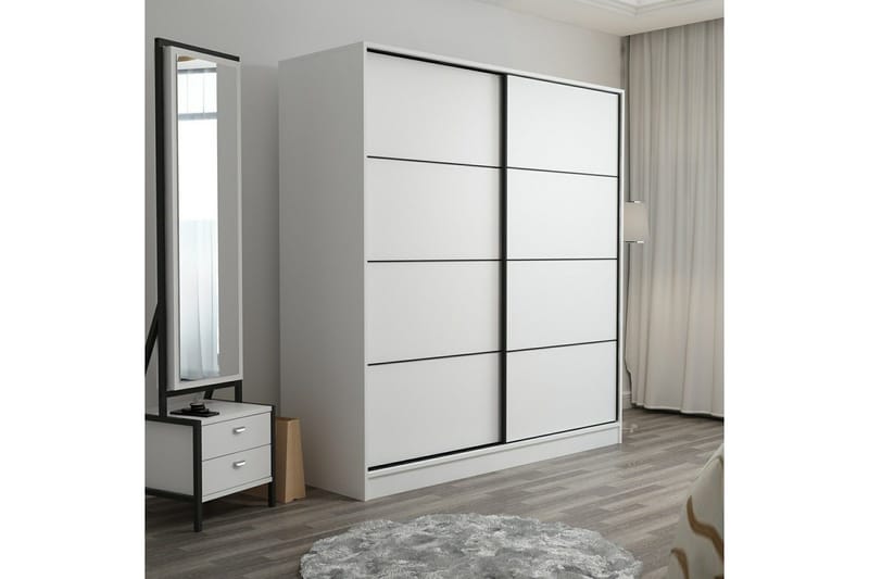 Fruitland Garderob 220 cm - Vit - Products - Förvaring - Garderober & garderobssystem - Garderobsskåp