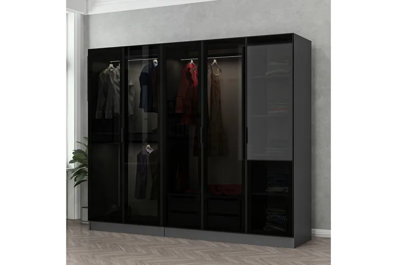 Fruitland Garderob 225 cm - Antracit - Products - Förvaring - Garderober & garderobssystem - Garderobsskåp