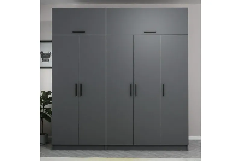 Fruitland Garderob 225 cm - Antracit - Products - Förvaring - Garderober & garderobssystem - Garderobsskåp