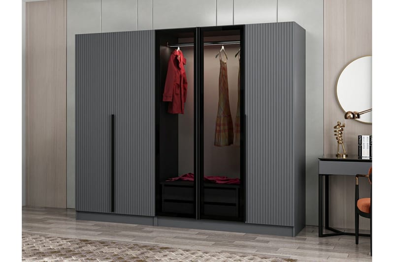 Fruitland Garderob 225 cm - Antracit - Products - F örvaring - Garderober & garderobssystem - Garderobsskåp