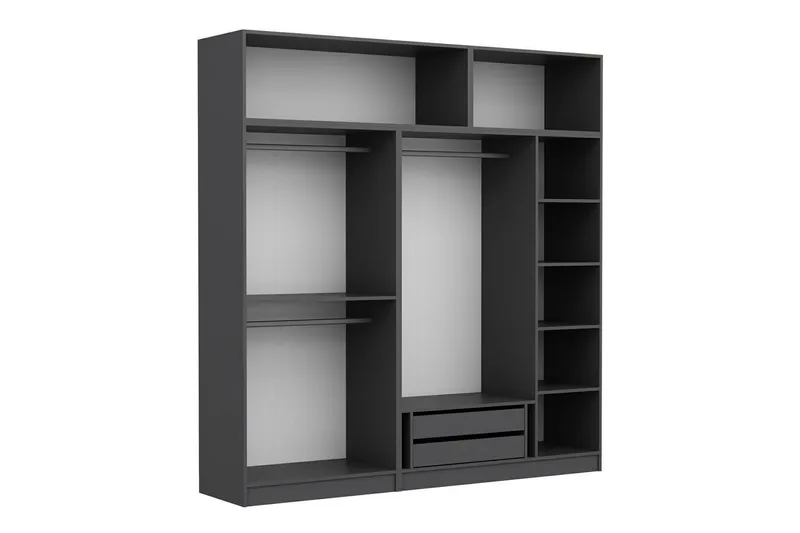 Fruitland Garderob 225 cm - Antracit - Products - Förvaring - Garderober & garderobssystem - Garderobsskåp