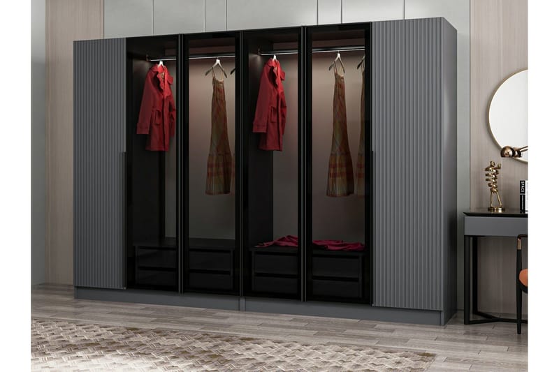 Fruitland Garderob 225 cm - Antracit - Products - F örvaring - Garderober & garderobssystem - Garderobsskåp