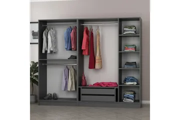 Fruitland Garderob 225 cm - Antracit - Products - Förvaring - Garderober & garderobssystem - Garderobsskåp