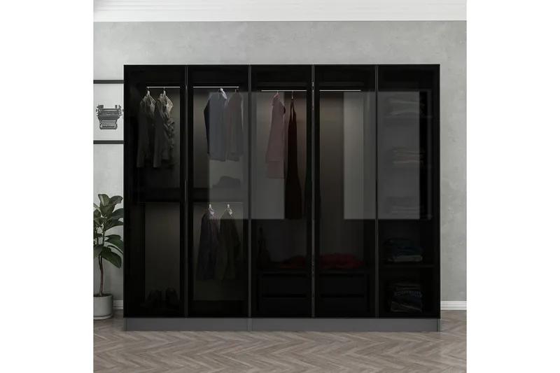 Fruitland Garderob 225 cm - Antracit - Products - Förvaring - Garderober & garderobssystem - Garderobsskåp
