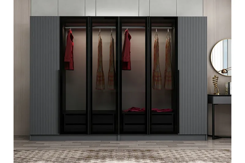 Fruitland Garderob 225 cm - Antracit - Products - Förvaring - Garderober & garderobssystem - Garderobsskåp