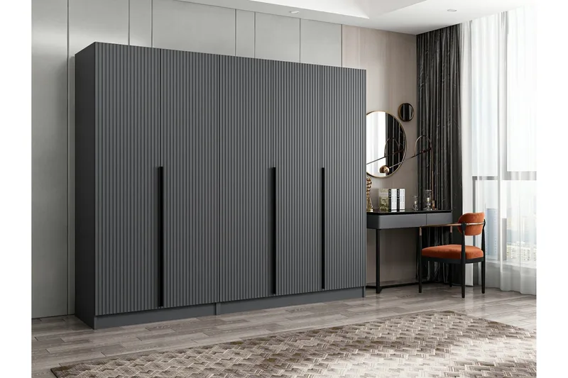 Fruitland Garderob 225 cm - Antracit - Products - Förvaring - Garderober & garderobssystem - Garderobsskåp