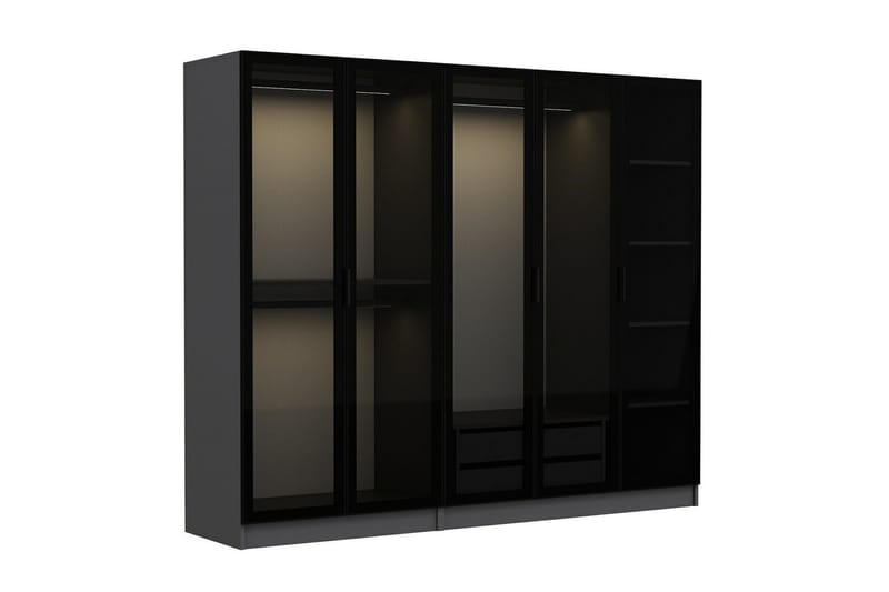 Fruitland Garderob 225 cm - Antracit - Products - Förvaring - Garderober & garderobssystem - Garderobsskåp