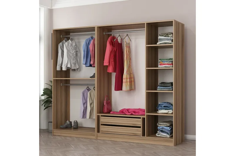 Fruitland Garderob 225 cm - Brun - Products - Förvaring - Garderober & garderobssystem - Garderobsskåp